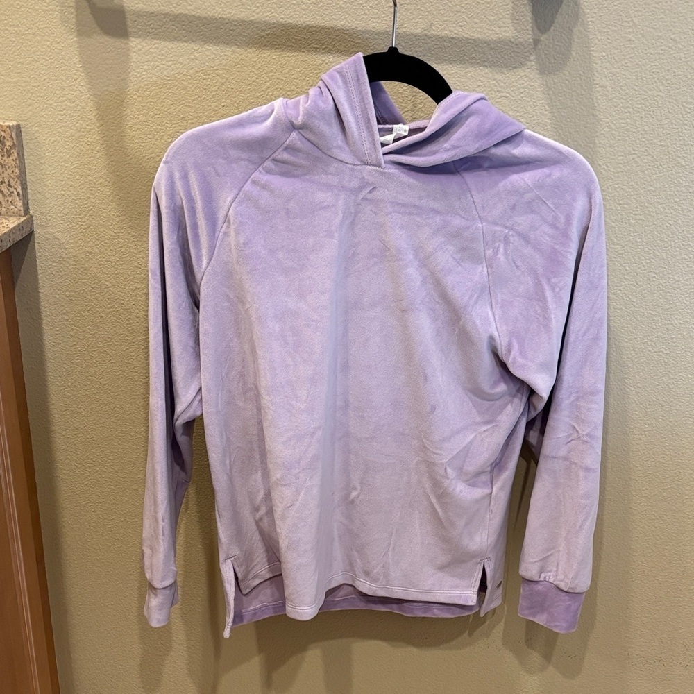 Zella Lilac Women's Cowl Neck fuzzy sweatshirt - Picture 2 of 7